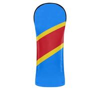 Democratic Republic of The Congo Flag Golf Covers Waterproof Headcovers with Interchangeable No. Tags for Driver/Fairway Wood/Hybrid