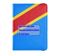 Democratic Republic Of The Congo Flag Kinshasa customize Leather Passport Holder Covers Case Passport Case Passport Cover Holder Wallet Case Lightweight, Democratic Republic of the Congo Flag