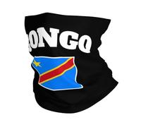 Democratic Republic Of The Congo Flag Men Women Neck Gaiter Multifunctional Headwear Durable Headscarf For Tennis Volleyball Camping