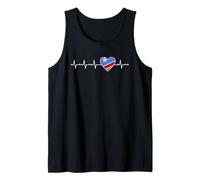 Democratic Republic Of The Congo Heartbeat Design DRC Tank Top