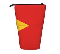 Democratic Republic of Timor-Leste Expandable Stand Pencil Pouch, Multi-Design Oxford Fabric, Adjustable Height, Multi-Use Cosmetic Bag