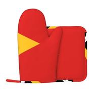 Democratic Republic of Timor-Leste Oven Mitts and Pot Holders Sets.Printed Oven Mitt & Pot Holder Set, Non-Slip Heat Resistant Kitchen Grips