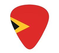 Democratic Republic of Timor-Leste Print Guitar Picks 12 Pack - Thin Medium Heavy Plectrums for Acoustic Guitar Bass Electric Guitar