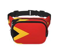 Democratic Republic of Timor-Leste Printed fashionable waist bag, unisex messenger bag, fashionable travel waist bag