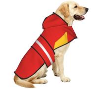 Democratic Republic of Timor-Leste Reflective Waterproof Dog Raincoat Jacket, Adjustable Hooded Pet Coat with Leash Hole,for Outdoor UseS