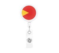 Democratic Republic of Timor-Leste Retractable Badge Holder. Stylish Full-Width Print, Suitable for Offices, Schools, Hospitals, etc.