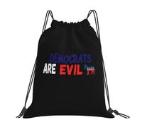 Democrats Are Evils Men Women Drawstring Backpack Waterproof Pe Bag Lightweight Swimming Bags For Climbing Football Sports