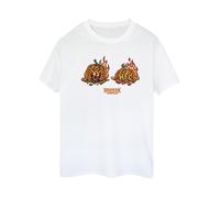 Demogorgon Pumpkin Cotton Boyfriend T-Shirt Stranger Things White 5XL