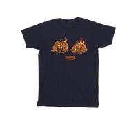 Demogorgon Pumpkin Cotton T-Shirt Stranger Things Navy M