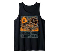 Demolition Derby Days Bold Orange House Crash Design Tank Top