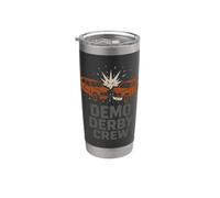 Demolition Derby Fan Pit Crew Crash Driver Fair Identity Stainless Steel Insulated Tumbler