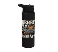 Demolition Derby Fan Pit Crew Crash Driver Fair Identity Stainless Steel Insulated Water Bottle