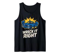 Demolition Derby Fan Pit Crew Crash Driver Fair Identity Tank Top