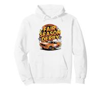 Demolition Derby Sunset County Fair Atmosphere Vintage Art Pullover Hoodie
