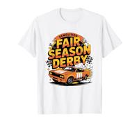 Demolition Derby Sunset County Fair Atmosphere Vintage Art T-Shirt