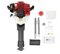 Demolition Hammer Breaker Drill,1900W 55J Single Cylinder Gas Demolition Jack Hammer Concrete Breaker Kit,1500bpm 2-Stroke Petrol Demolition Hammer Chisel Hammer,with Pointed and Flat Chisel