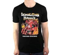 Demolition Hammer Metal Band Tortured Existence T-Shirt Unisex Black Mens Tees(Large)