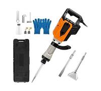 Demolition Jack 4500W Multifunctional Rotary Hammer with Box Concrete Ground Breaking Electric Hammer Tool Impact Drill(4 Chisels)