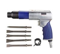 Demolition Jack Air Hammer 175mm Professional Handheld Pistol Gas Shovels 250K Small Rust Remover Pneumatic Tools with 5 Chisels for Trenching, Chipping, Breaking Holes