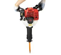 Demolition Jack Hammer 52CC 2Stroke Gas Powered Demolition Jack Hammer 1900W Electric Concrete Breaker with 2 Chisel Hand Pull Air Cooling for Ground Slotting Rock Breaking Wall