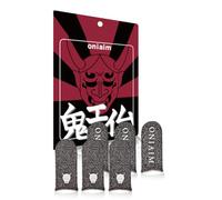 Demon Aim Finger Sack, Small, Gaming, Smartphone, Gaming, FPS, Sound Gaming, Wilderness Action, PUBG Apex CoD, High Sensitivity, Silver Fiber, Hand Sweat Protection, Demon Sack, Pack of 6, White
