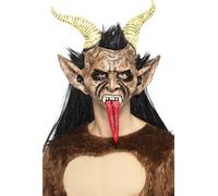 Demon Beast Mask Deluxe Krampus Latex Overhead Fancy Dress Accessory