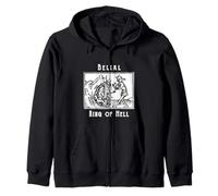 Demon Belial King of Hell Medieval Woodcut Grimoire Zip Hoodie