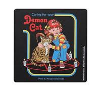 Demon Cat Coaster | Steven Rhodes Funny Cat Drink Mat | Gothic Home Gift
