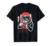 Demon Cat Japanese Streetwear Horror T-Shirt