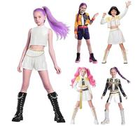 Demon Costumes for Kids Mira Zoey Mira Costume Girls Performance Outfits for Halloween Cosplay(ETZ-white-160)