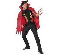 Demon Devil Costume, Red And Black, With