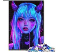 Demon Dragon Girl Jigsaw Puzzles for Teenagers 1000 Pieces, Educational Games Home Decoration Suitable for Desktop Decoration (50x75cm)