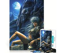 Demon Elf Princess Hard Jigsaw Puzzle for Adults 1000 Pieces Think Smart Serene Game Family Game Perfect Decor (38x26cm)