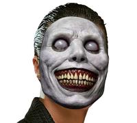 Demon - Exorcist Smile Smiling Horror Latex | Smiling Halloween Creepy for Horror Ghost Devil Zombie Cosplay | Scary Face Cover for Party, Costume or Haunted House