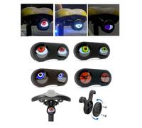 Demon Eye Bikes Taillight, 2pcs Led Dynamic Devil Eyes Light for Bicycle With Muti Colors Modes And Diy Personalized Light Display,Waterproof,Usb Rechargeable,for Smart Bikes,cycle (With bracket)