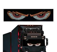 Demon Eye Light - LED Animated Eyes, Dynamic Glow Strip | Pvc Usb 5v Flexible Windshield Panel Yellow White Flashing Modes Cold Resistant Car Glass Lighting With Night Driving Ambience