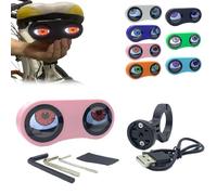 Demon Eyes Bike Tail Light - 2025 New Programmable LED Devil Eye Rear Light with Vivid Color Modes, Waterproof & USB Rechargeable | for Bicycles, Motorcycles, E-Scooters, Cars - Double Eye