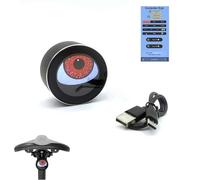 Demon Eyes Bike Tail Light, LED Smart Devil Eyes Lights for Bike,Waterproof, Easy Install, Safety Bike Lamp for Night Riding, for Enhanced Night Riding (Black Without bracket)