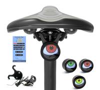 Demon Eyes Bike Tail Light, Programmable Eyes Rear Bike Lights, LED Smart Devil Eye Safety Light for Bicycles, Motorcycles & Cars (Black With Bracket)
