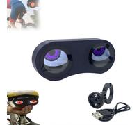 Demon Eyes Bike Tail Light,Waterproof Programmable Eyes Rear Bike Lights,USB Rechargeable LED Smart Devil Eyes Bike Tail Light for Bicycle Bike and Scooters,Customizable Images