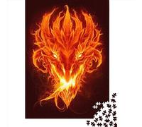 Demon Fire Wooden Puzzles 1000 Piece Jigsaw Puzzles for Adults Educational Game Challenge Toy Christmas Eve Gifts 1000pcs (38x26cm)