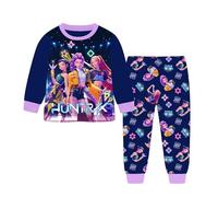 Demon Girl Sleepwear Set - 100% Cotton Sleepwear, Sleepwear Set, Sleep Dress, Fashionable and Cute Children's Sleepwear (Big Girls, Purple, 7-8 Years)