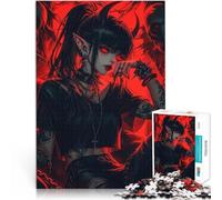 Demon Girl with Red EyesJigsaw Puzzles 1000 Piece for Adults Toy Intellectual Game for is ideal as a gift for the whole family 38x26cm