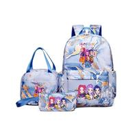 Demon Hunters 3-in-1 backpack set with lunch bag and pencil case, suitable for lightweight backpacks for teenagers(F1)