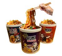 Demon Hunters Anime Noodle Cup Set, Ceramic Mugs with Character Art, 3-Pack Swift