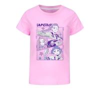 Demon Hunters Girls T-Shirt Mira Rumi Zoey Merch 100% Cotton Tshirt Animation K-Pop Funny Tee Unisex Kids Sweatshirt Tops (UK, Age, 7 Years, 8 Years, Regular, Pink red)
