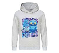 Demon Hunters Mira Rumi Zoey 100% Cotton Girls Pullover Hoodie K-Pop Inspired Kids Outfit Gray