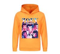 Demon Hunters Mira Rumi Zoey 100% Cotton Kids Casual Hooded Top K-Pop Cartoon Print Unisex Orange