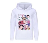 Demon Hunters Mira Rumi Zoey 100% Cotton Kids Hooded Pullover Relaxed Fit K-Pop Animation Apparel White