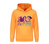 Demon Hunters Mira Rumi Zoey 100% Cotton Kids Hooded Sweatshirt Soft Cotton K-Pop Animation Wear Orange